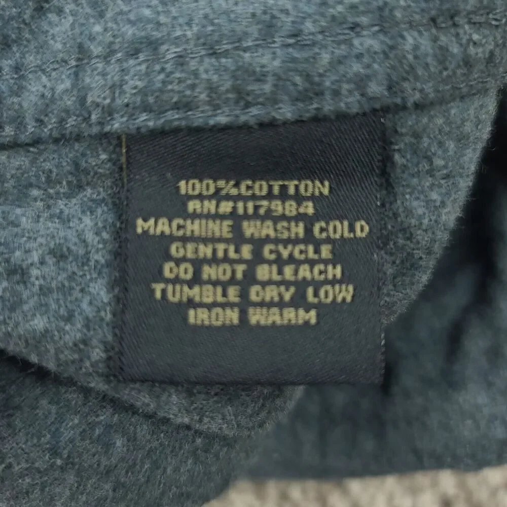 Grizzly Mountain Heavy Flannel Shirt Men's Large Gray Winter Warm Outdoors - Picture 4 of 7